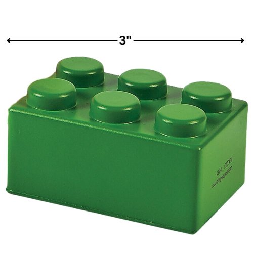 Fun Express Color Brick Stress Toy Party Favors - 12 Pieces
