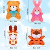 Skylety 50 Pcs Mini Stuffed Animals Set Cute Safari Plush Animal Toys Bulk Tiny Plush Keychain Animals Decoration for Teacher Student Award Decorations Party Favors