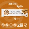 No Cow Peanut Butter Chocolate Chip Snack Food Bar, 12 Count, 20g Plant Protein, 1g Sugar, 19g Fiber, 190 Calories per Serving, Gluten Free, Dairy Free, Non-GMO, Soy Free, Kosher