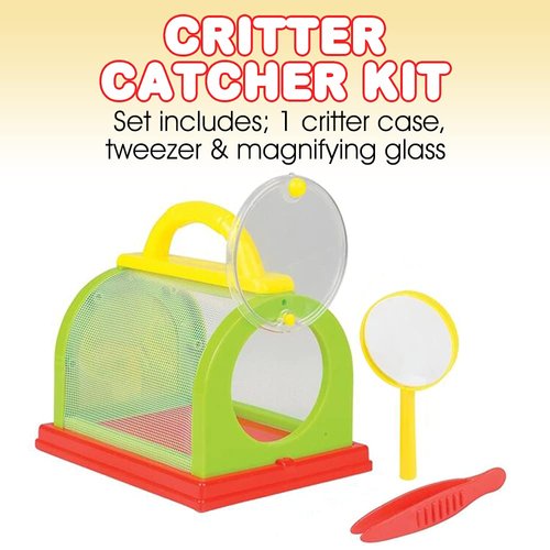 ArtCreativity Critter Case, Bug Catcher Set for Kids with Magnifying Glass, Bug Grabber, and Case, Bug Catching Kit for Boys and Girls, Outdoor Playset for Backyard and Camping Exploration