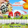 smilixin 24PCS Animals Figures,Realistic Jungle Animal Figurines,Mini Farm Animal Figurines,Plastic Safari Animal Figures Set,Wild Zoo Animals Learning Educational Toys Cake Toppers Birthday Gift
