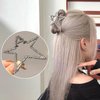 Star Hair Clips Silver Metal Hair Accessories for Women Girls Elegant Shiny Five-Pointed Star Shape Hair Claw Clips Hairpins Strong Hold Nonslip Hair Clip for Thick or Thin Hair Goddess Look 1 Pcs