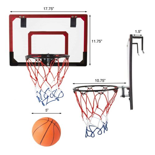 Mini Basketball Hoop System Over The Door Indoor Office Play Game Rim Ball