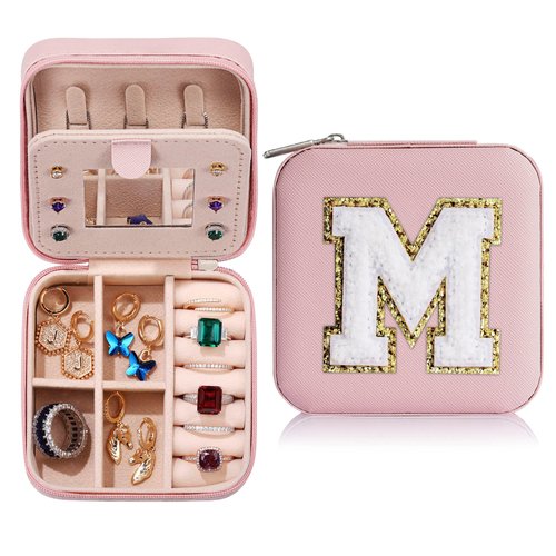 Yqljew Jewelry Organizer Box, Travel Jewelry Case | Small Ring Earring Necklace Organizer for Teen Girls Gifts