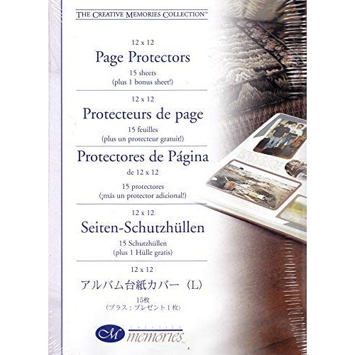 Creative Memories - 12x12 White Scrapbook Page Protectors 15 Sheets Plus 1 Bonus Sheet