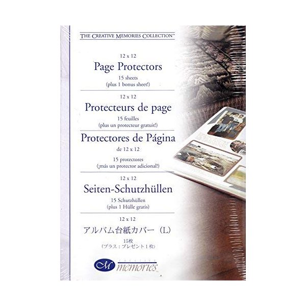 Creative Memories - 12x12 White Scrapbook Page Protectors 15 Sheets Plus 1 Bonus Sheet