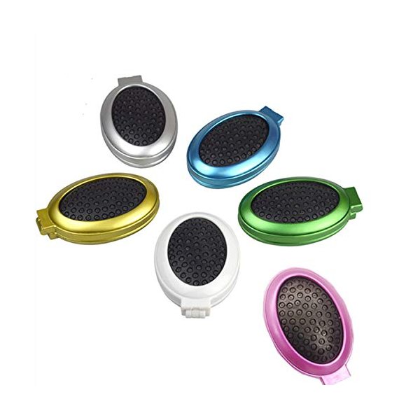 Balancy Oval Travel Hair Brush with Mirror Folding Pocket Hair Brush Mini Travel Comb with Makeup Mirror (6 pcs)
