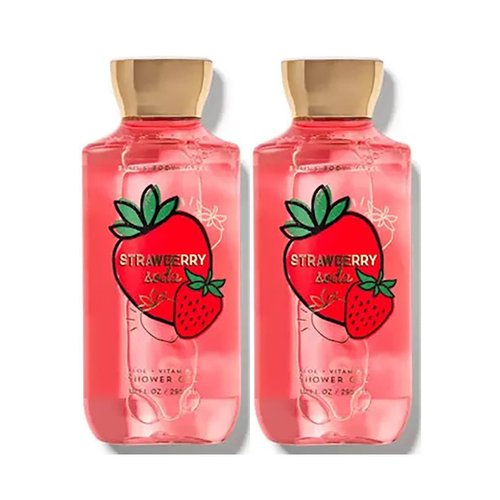 Bath & Body Works Strawberry Soda Shower Gel Gift Sets 10 Oz 2 Pack (Strawberry Soda), 1.25 pounds