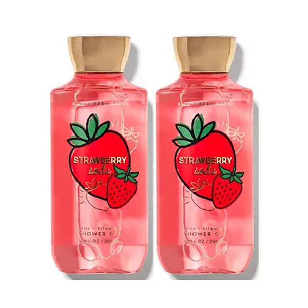 Bath & Body Works Strawberry Soda Shower Gel Gift Sets 10 Oz 2 Pack (Strawberry Soda), 1.25 pounds