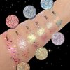 Holographic Metallic Spark Glitter Gel,Face Glitter, Hair Glitter, Eye Glitter and Body Glitter for Women, Festival Accessories, Cosmetic Glitter Makeup,Loose Glitter Set,Vegan & Cruelty Free, #4