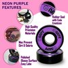 Naivskb Skate Bearings 16 Pack, Precision 8mm ABEC 608 Roller Skate Bearings Quad Skates Inline Speed Roller Derby Skateboard Scooter (Neon Purple)