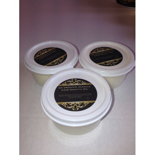 Q4 Organic Miracle Growth Hair Oil with Rosemary (Rose Mary, (3) 2 oz Tubs)