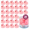 36 Pieces Classic Rubber Duck Bath Toys - No Holes BPA Free Floating Duckies for Boys Baby Shower, Party Favors, Kids Gifts (Pink)