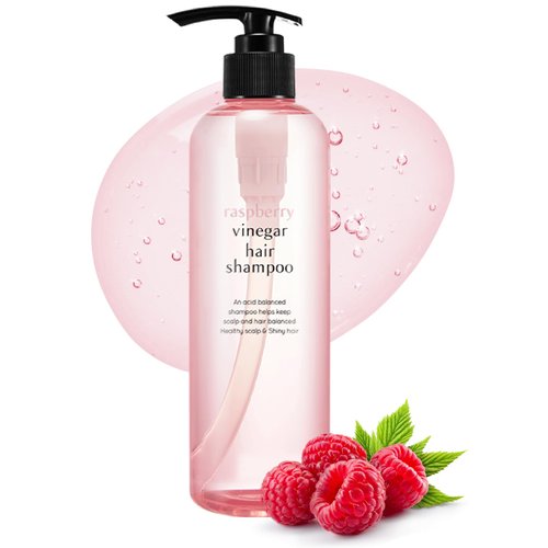 A’PIEU Raspberry Vinegar Hair Shampoo 16.9 fl.oz / 500 ml - Dandruff & Clarifying Shampoo | Scalp Treatment I Korean Hair Care I Balances pH, Removes Buildup, Soothes Scalp