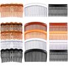 12 Pieces French Side Hair Twist Comb Plastic Decorative Hair Comb Clips with Teeth Styling Hair Side Combs Hair Combs for Women Girls Accessories Fine Hair(15 Teeth, 17 Teeth, 29 Teeth)