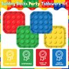 XIENBLOC 48pcs Building Block Party Plates Building Bricks 7inch Birthday Paper Plates Birthday Party Supplies Colorful Paper Birthday Dessert Plates for Kids