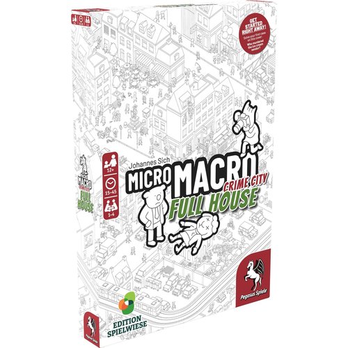 MicroMacro: Crime City: Full House - Board Game by Pegasus Spiele 1-4 Players – Board Games for Family – 15-45 Minutes of Gameplay – Games for Family Game Night – Kids and Adults Ages 12+ - English