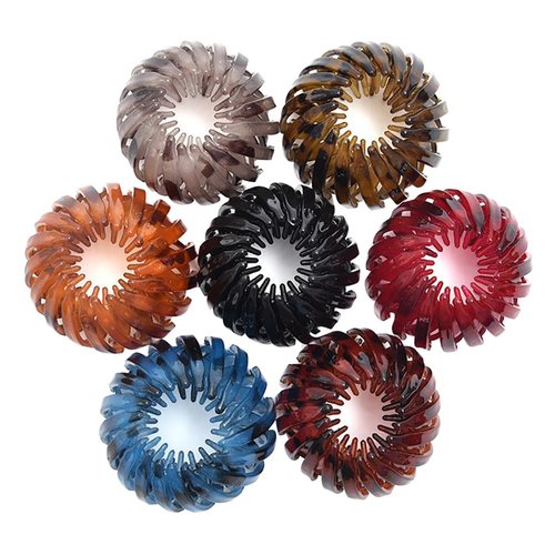 7 Pcs Bird Nest Hair Clips Hair Bun Maker Clips Non Slip Hairpins Hair Claw Clamps Vintage Ponytail Holders Hair Bun Accessories for Women Girls