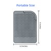 Heat Resistant Mat for Curling Iron, Flat Irons and Hair Straightener Hair Styling Tools 9" x 6.5", Food Grade Silicone, Grey