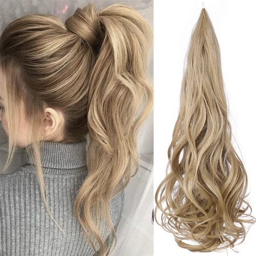 Ponytail Extension 30 Inch Flexible Wrap OTO BELLA Around Ponytail Hair Extensions 120g Long Curl...