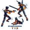 (Assembly Completed) T13 Action Figure Set, 3D Printed Toys Robo 13 Action Figure,Dummy 13 Titan 13 Action Figure (Black + Orange)