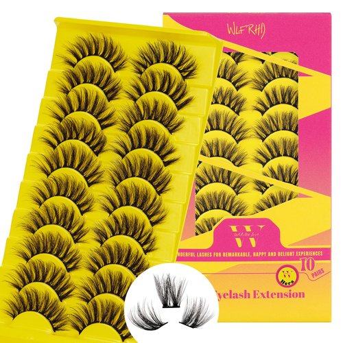 Lash Clusters D Curl Diy Lash Extensions Cluster Lashes 12-14mm Length Eyelash Clusters Wispy Reusable Soft Natural Individual Lashes Cluster Thin Band For Makeup at Home by WLFRHD(Hera)