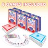 Gamie 2.5 Inch Mini Playing Cards- Pack of 6 Deck of Cards- Miniature Card Set- Small Casino Card Games for Kids, Men, Women- Novelty Gift, Magic Party Favor for Boys Girls, Decoration Idea