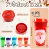 CUPLOOV 6pcs Christmas Color Changing Hot Cups with Lids, Plastic Reusable Hot Coffee Cups for Adults Kid Winter Christmas Holiday Birthday Party Cups Tumblers, 16 Oz