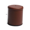Leather Dice Cup Set Felt Lining Quiet Shaker with 5 Dot Dices for Farkle Yahtzee Games,Brown
