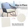 Easy-Going Waterproof Patio Cushion Covers ONLY Covers 24x24x4 inch 4 Pack Replacement Non-Slip Outdoor Seat Cushion Slipcover with Zipper. Cream