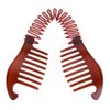 Nifocc Interlocking Banana Combs Stretch Flexible Hair Combs Clips Fishtail Ponytail Holder Clips for Women and Girls 4 Pcs Brown and Black