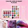 24 Colors Glitter Shimmer Eyeshadow Palette for Women, Vibrant Shades & Highly Pigmented, Shimmer Sparkle Eyeshadow Palette, Colorful Glue Gel Sombras De Ojos Professional Makeup for Eyes, Lips & Face