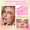 Cream Blush Stick, Monochromatic Blush Beauty Wand for Cheek and Lip Tint with Long Lasting Hydrating Formula, Multi-use Makeup Stick for Blends Perfectly onto Skin, 0.6 oz (1# Shy Pink)