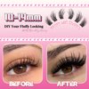 Left & Right Lashes Cluster Wispy Lash Clusters C Curl Cat Eye Cluster Eyelash Extensions Light Volume Look 10-14 mm Left Right Cluster Lashes DIY Individual Lashes by Hushlibaby