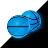 Botabee 5-Inch Glow in The Dark Small Basketball - 2 Pack Exciting Glowing Basketball Toys for Mini Hoops - Soft and Lightweight for Kids - Durable PVC Bouncy Balls - Easy-Grip Design - Blue