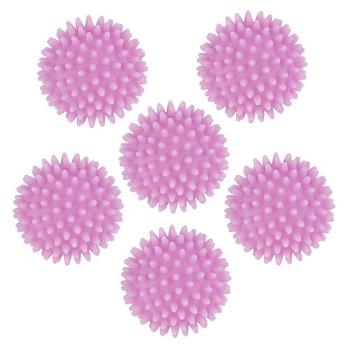 6 Pcs Dryer Balls, 2.5 in Reusable Laundry Soften and Fluff Laundry Washing Balls (Light Purple)