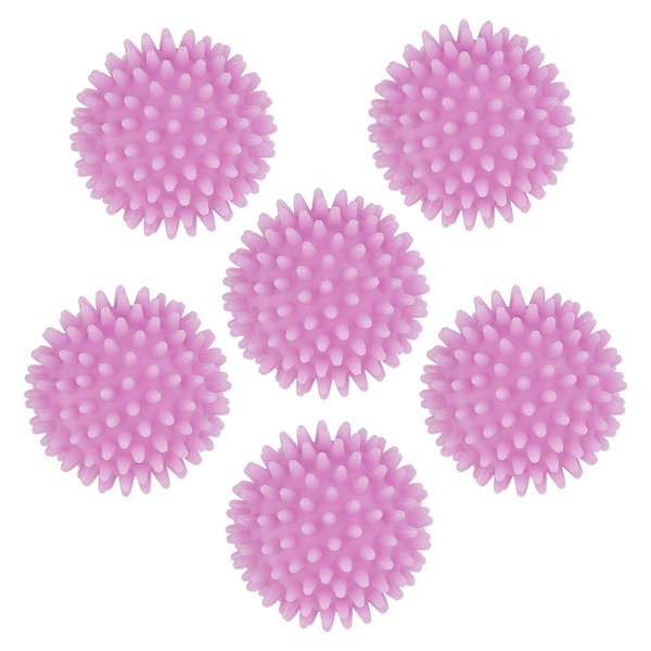 6 Pcs Dryer Balls, 2.5 in Reusable Laundry Soften and Fluff Laundry Washing Balls (Light Purple)