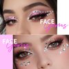 Teenitor Body Glitter Face Glitter Hair Glitter Gel, Self Adhesive Face Gems Face Rhinestones, 6 Colors Body Glitter for Women, Face Paint for Christmas Makeup, Festivals Concerts Rave Glitter