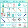 Doctor Kit for Toddlers 3-5 with Dog Toy 37 PCS Veterinarian Playset for Kids Doctors Play Set Pretend Play Doctor Set Vet Kit for Kids Medical Kit with Real Stethoscope Doctor Toys for Girls Age 3+
