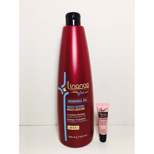 LINANGE Spa –Multi-Action Moringa Oil Shampoo (1000ml); Moisturizing, Revitalizing Hair Care Product; Hair Shampoo for Men and Women – Great for Colored, Straightened,Treated Hair