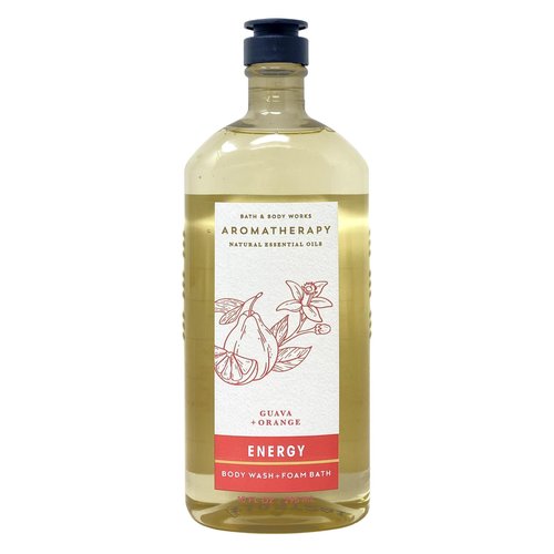 Bath & Body Works Aromatherapy Energy GUAVA ORANGE Duo Gift Set - Body Wash and Sea Salt Body Scrub