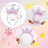 Exacoo Princess Birthday Party Decorations Headbands for Women Hair Accessories for Girls Purple Birthday Crown Tiaras for Women Christmas Halloween Decorations Girls Headbands Sequin Glitter