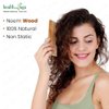 HealthAndYoga™ PureTress Handcrafted Neem Wood Comb - Non-Static and Eco-Friendly Wide Tooth Comb for Women and Men - Soothing Scalp and Hair Health - 7 Inches