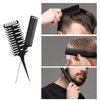 Fox Baby Hair Styling Comb,Highlighting Professional Styling Comb Metal Rat Tail Teasing Comb Dyeing Comb Foiling Comb for Home Hairstylist Barber Styling Weaving (4 Pcs Black)