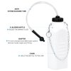PESIKO 1L Brake Bleeder Bottle One Person, Brake Fluid Bleeding kit with 24 inch Tube and Rubber Connector for Collect Brake Fluid