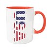 DENNSHH 4th of July Decorations USA Pattern Coffee Mug, American Flag Independence Day Patriotic Decor Cup, Memorial Day, Veterans Day, Presidents Election Day Mug Gifts, (Pink) 11Oz