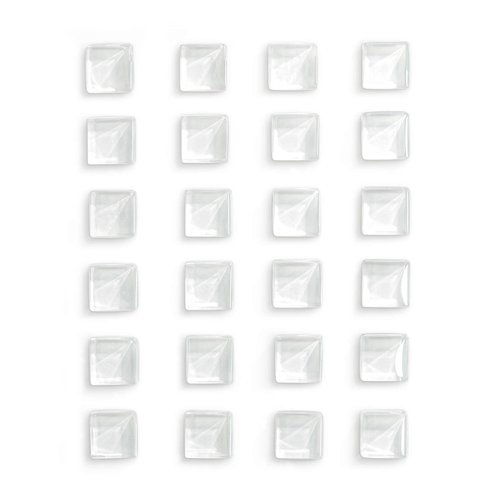 Mymazn Fridge Magnets Refrigerator Magnets for Fridge Cute Glass Magnets Decorative Kitchen Office (White)