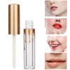 10 pcs Empty Lip Gloss Tubes, Transparent and Glod Plastic Lip Gloss Tube Containers DIY Lipstick Balm Travel Makeup Transparent Bottle With Matte Gold Cap Lip Gloss Bottles