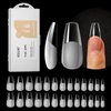 ROSALIND Half Matte Medium Coffin Fake Nail Tips, 264PCS Press on Nails Coffin Full Cover Medium False Nail Tips DIY Manicure Salon Artificial Extension Nails(One-Sided No File)