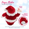 4E's Novelty Farting Santa Claus 8 Inch Talking Animated Christmas Plush Toys for Kids 8" Funny Christmas Stuffed Animals Gag Gifts for Boys Girls Teens White Elephant Gift